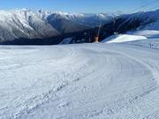 Geprepareerde piste op de Venet
