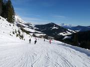 De blauwe piste bij de Kings Cab