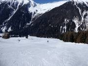 Makkelijke oefenpiste in het dalgebied bij de Köfeleliften