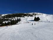 Beginnerspiste bij het middenstation