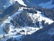 Uitzicht op de pistes bij Schwarzeck