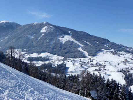 Ski amadé: Grootte van de skigebieden – Grootte Schladming – Planai/Hochwurzen/Hauser Kaibling/Reiteralm (4-Berge-Skischaukel)