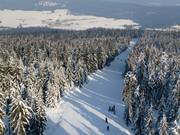 Uitzicht vanaf de Asenturm op de Noordafdaling