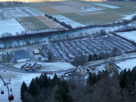het zuiden van Oostenrijk: bereikbaarheid van en parkeermogelijkheden bij de skigebieden – Bereikbaarheid, parkeren Goldeck – Spittal an der Drau