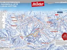 Pistekaart SkiWelt Wilder Kaiser-Brixental