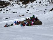 Lunchpauze bij Kreuzboden