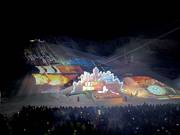 Showspektakel van de Adventure Night in Serfaus