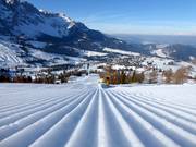 Perfect geprepareerde piste in het skigebied Carezza