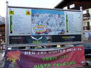 Pistekaart met actuele informatie bij het dalstation