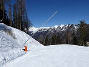 Sneeuwinstallatie bij de dalafdaling naar Mauterndorf