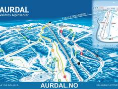 Pistekaart Valdres Alpinsenter