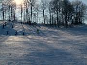 Afdaling in het bovenste gedeelte