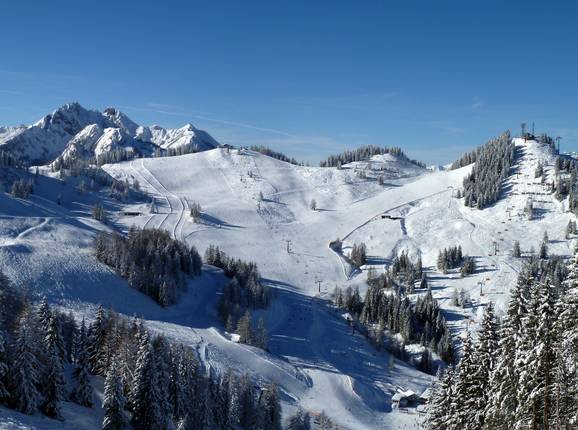 Uitzicht op de Hirschkogel in Snow Space Salzburg