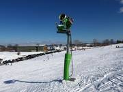 Sneeuwkanonnen bij het dalstation