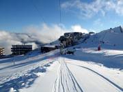 Uitzicht op de accommodaties Pla d'Adet