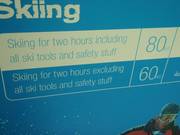 Prijslijst bij de ingang