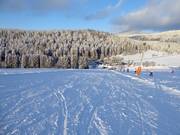 Lichte en brede piste bij de Mühlberglift