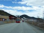 Skibus in het skigebied Åre