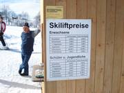 Informatie over de skiliftprijzen