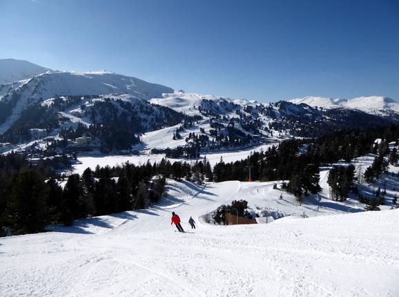 Uitzicht over het skigebied Turracher Höhe