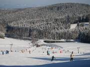 De brede hoofdpiste in Fahlenscheid