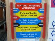 Uitleg van de tweezijdige piste-markering