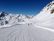 Makkelijke piste voor beginners bij de Kirchenkarbahn in Hochgurgl