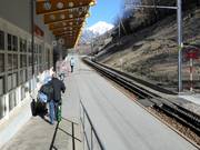 Rechtstreekse verbinding met de trein bij het Betten dalstation (Bettmeralp)