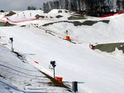 Vooral in het Rosa Extreme Park wordt er extreem veel kunstsneeuw gemaakt.