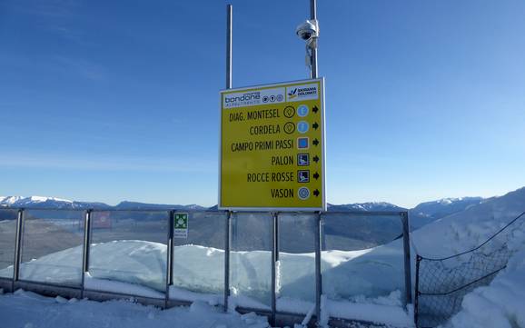 Gardameerbergen: oriëntatie in skigebieden – Oriëntatie Monte Bondone