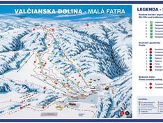 Pistekaart Valčianska Dolina – Valča (Snowland)