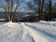 Een kleine schans op de piste