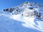 Freeridehellingen onder de Graustock