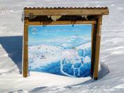 Informatiebord in het skigebied