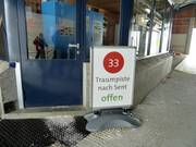 Informatie bij het begin van de Traumpiste