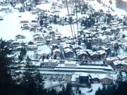 Uitzicht op de accommodaties in Klosters