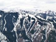 Uitzicht op de afdalingen Temerity en Steeplechase