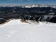 Hoogste afdaling vanaf de Summit langs de Imperial Bowl