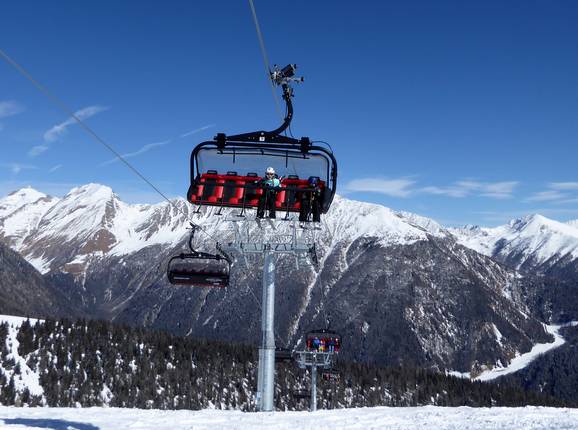 Steinermandlbahn - 6-persoons hogesnelheidsstoeltjeslift (koppelbaar) met kap en stoelverwarming