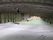 Uitzicht van boven op de piste