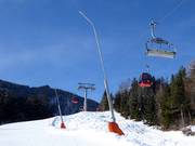 Krachtige besneeuwing van de dalafdaling