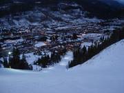 Uitzicht op de accommodaties in Keystone