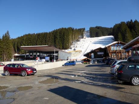 Salzachtal: bereikbaarheid van en parkeermogelijkheden bij de skigebieden – Bereikbaarheid, parkeren Snow Space Salzburg – Flachau/Wagrain/St. Johann-Alpendorf