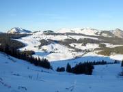 Uitzicht vanaf de Gschlössl over de Postalm