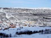 Uitzicht op de accommodaties in Hamrafjället