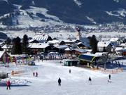 Het skigebied loopt door tot aan het dorp Ehrwald bij de Sonnenhang Sunracer