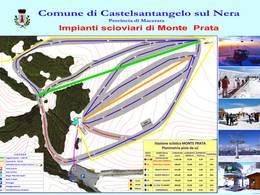 Pistekaart Monte Prata – Castelsantangelo sul Nera
