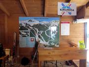 Pistekaart bij het dalstation Kolašin 1450