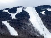 Uitzicht op de pistes Skyelark, Skyehawk en Superstar