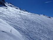 Diepe sneeuwhellingen in Furtschellas